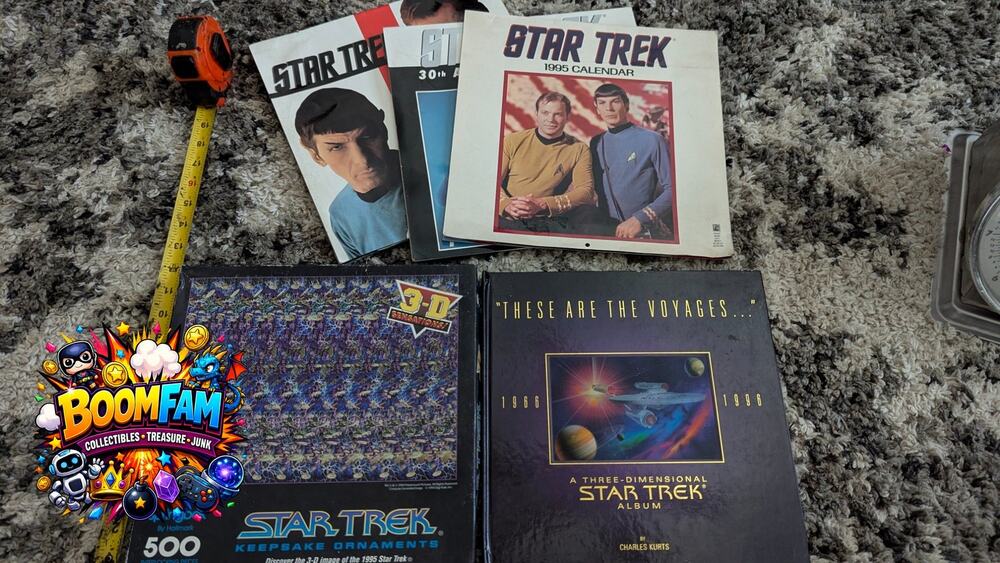 Star Trek Memorabilia Lot 3 Calendars Pop-Up 3D Album Springbok Puzzle